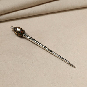 Antique Finish Oxidised German Silver Juda Stick