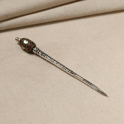 Antique Finish Oxidised German Silver Juda Stick