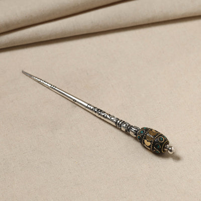 Antique Finish Oxidised German Silver Juda Stick