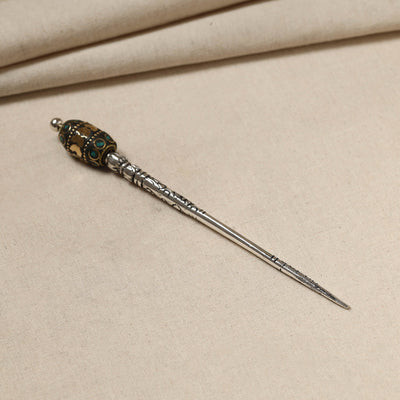 Antique Finish Oxidised German Silver Juda Stick