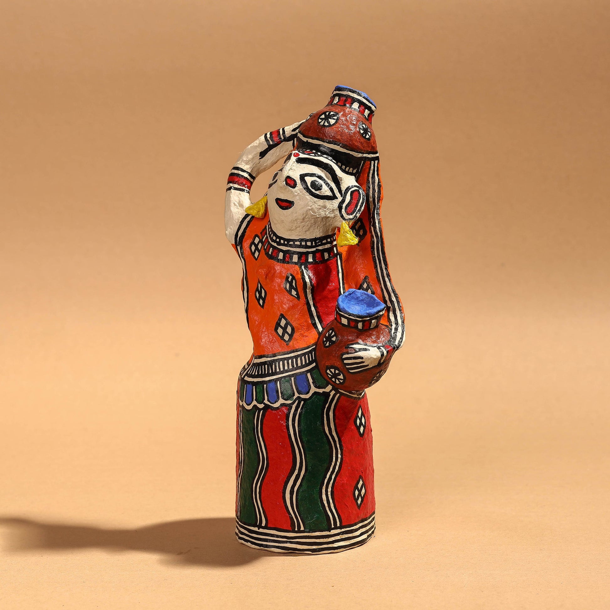 Doll - Madhubani Handpainted Paper Mache Home Decor Item