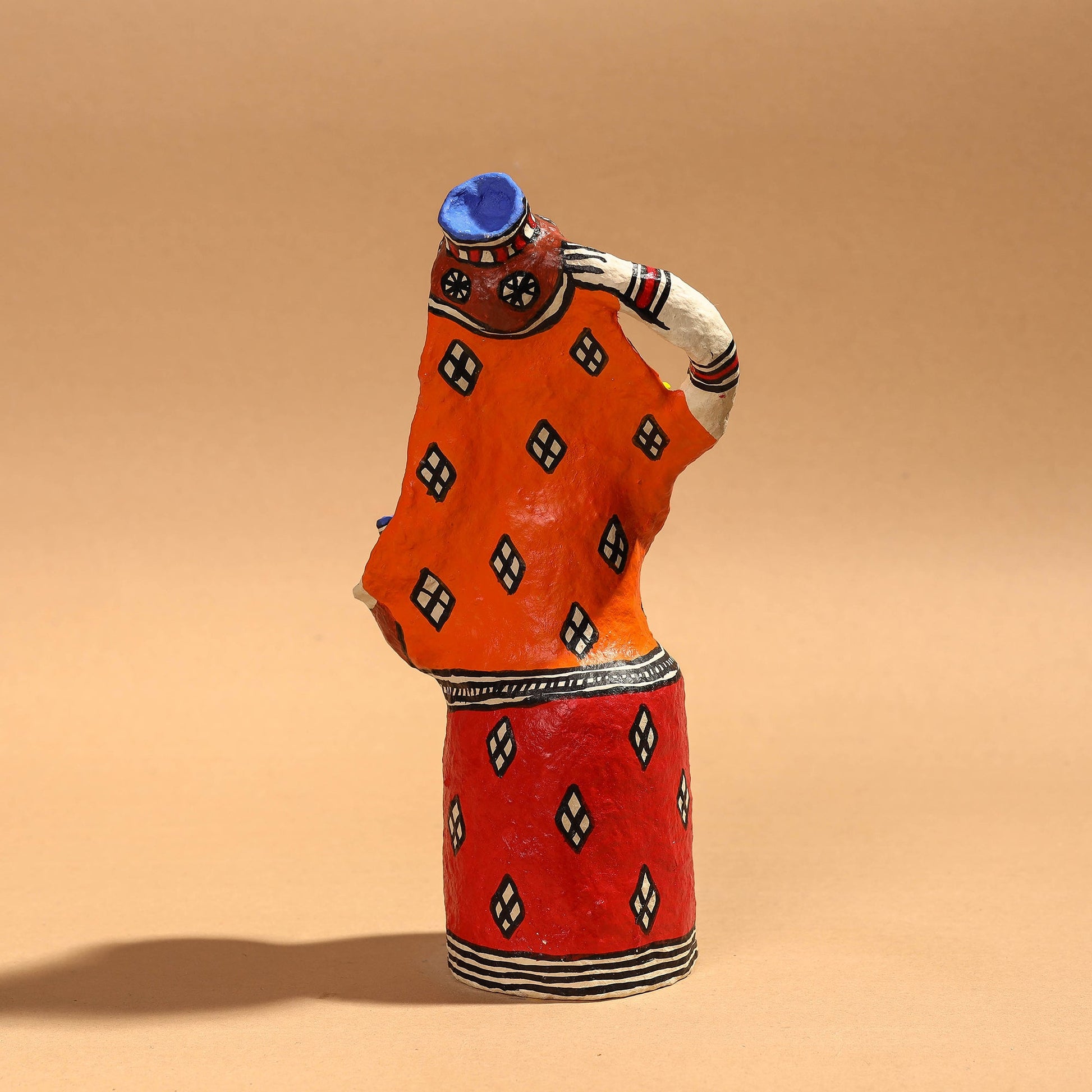 Doll - Madhubani Handpainted Paper Mache Home Decor Item