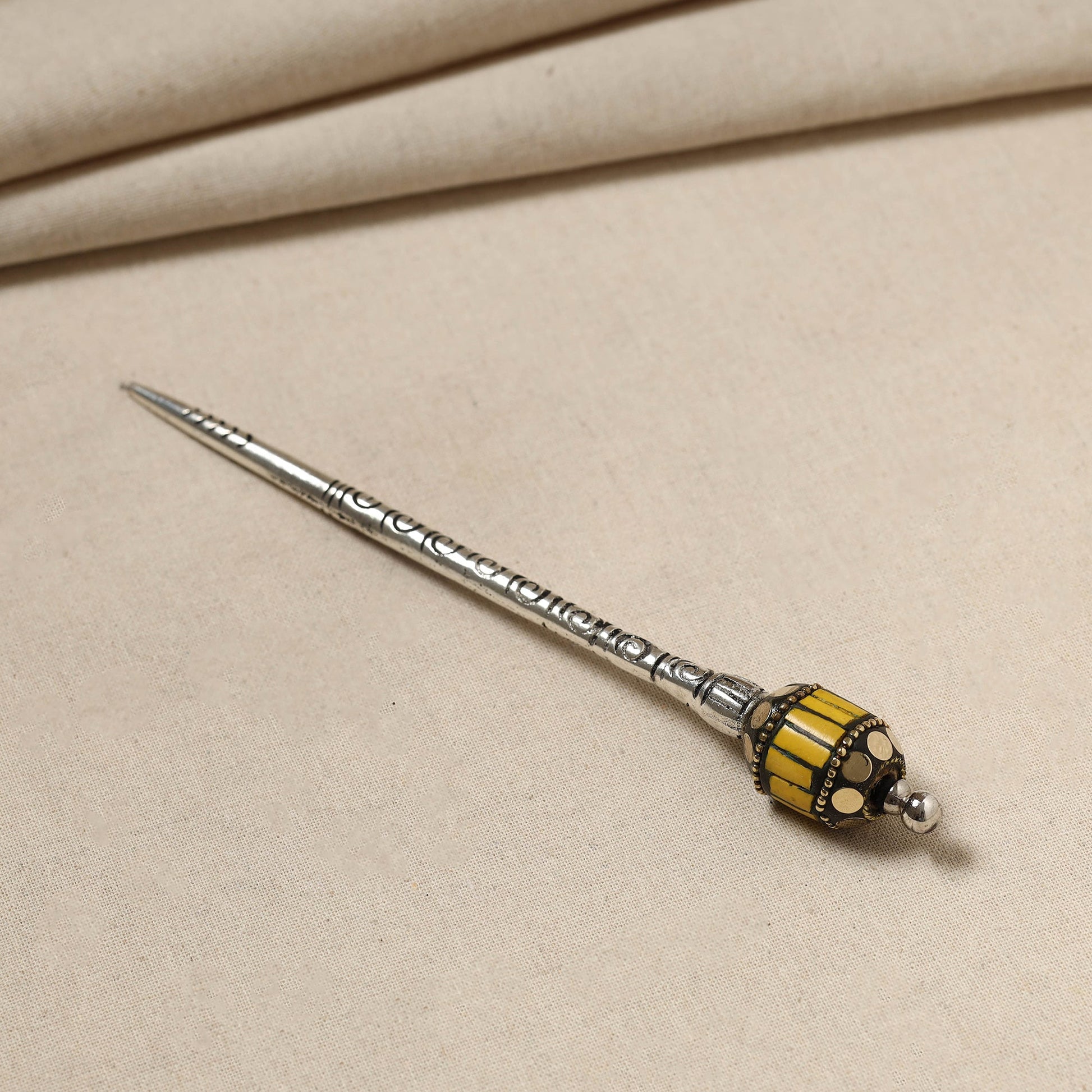 Antique Finish Oxidised German Silver Juda Stick