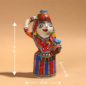 Doll - Madhubani Handpainted Paper Mache Home Decor Item
