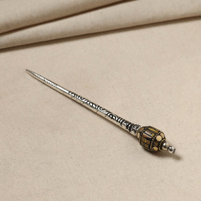 Antique Finish Oxidised German Silver Juda Stick