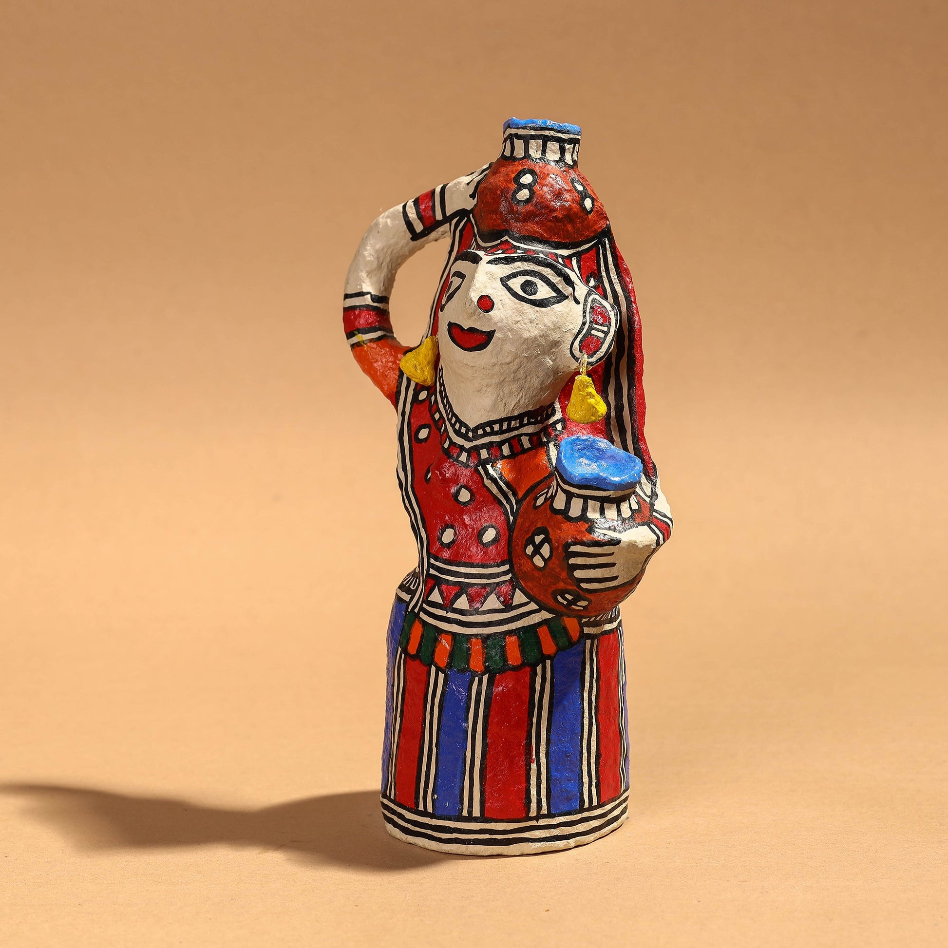Doll - Madhubani Handpainted Paper Mache Home Decor Item