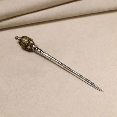 Antique Finish Oxidised German Silver Juda Stick