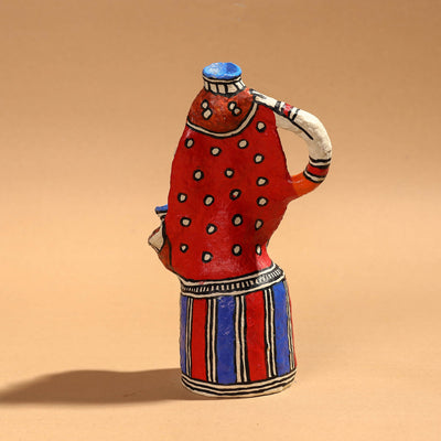 Doll - Madhubani Handpainted Paper Mache Home Decor Item
