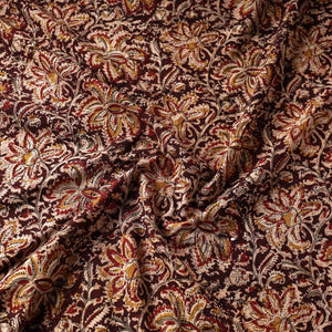 Brown - Kalamkari Block Printed Cotton Fabric