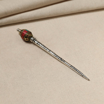 Antique Finish Oxidised German Silver Juda Stick