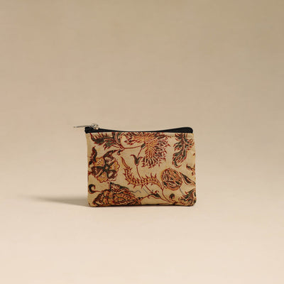 Beige - Handmade Quilted Cotton Coin Pouch 07
