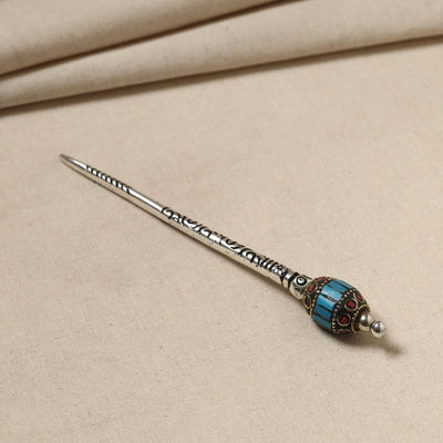Antique Finish Oxidised German Silver Juda Stick
