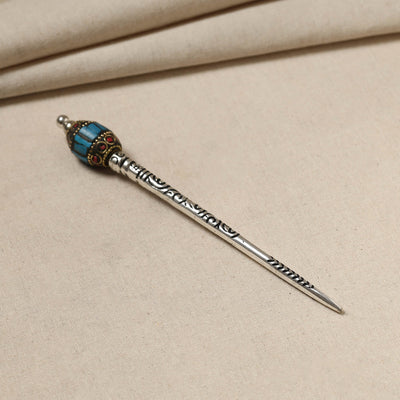 Antique Finish Oxidised German Silver Juda Stick