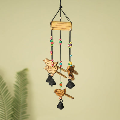 Bird - Hand Carved Khamhar Wood Jhoomar / Hanging