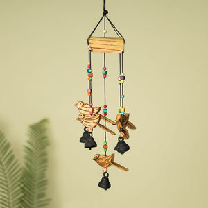 Bird - Hand Carved Khamhar Wood Jhoomar / Hanging