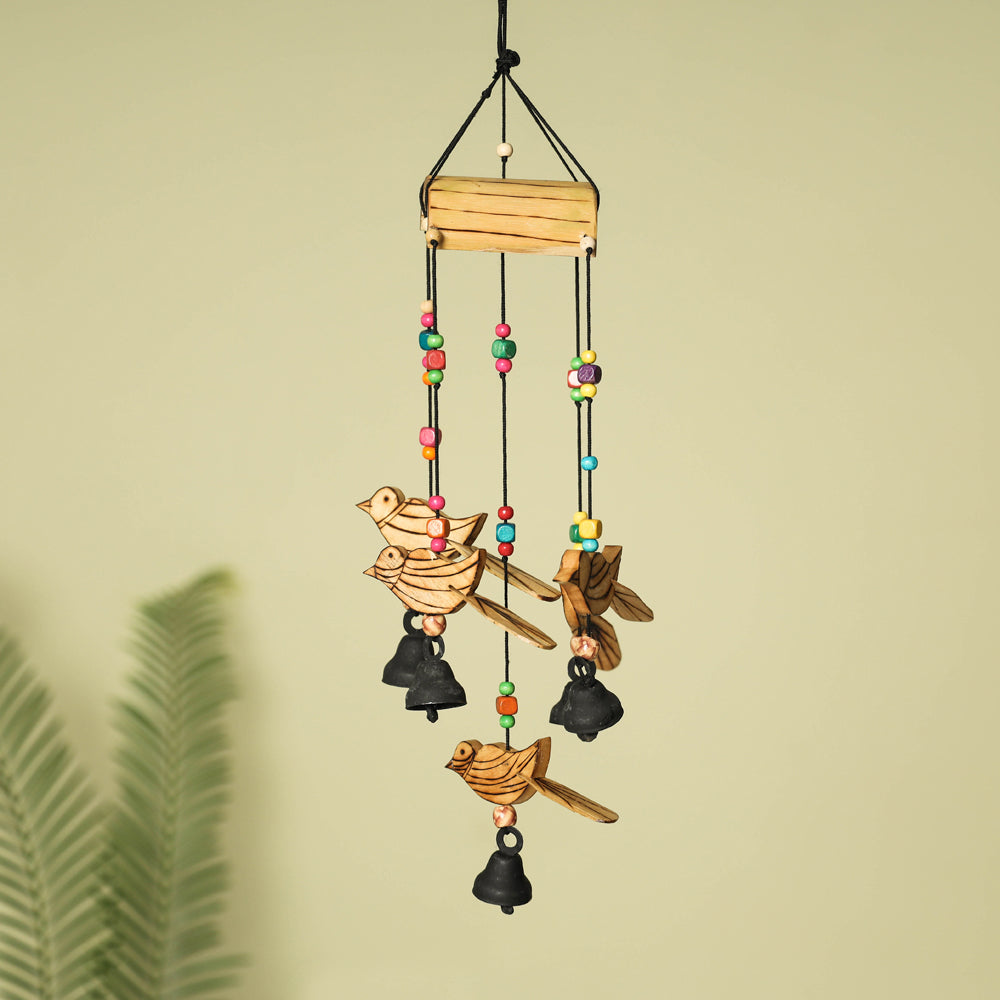 Bird - Hand Carved Khamhar Wood Jhoomar / Hanging
