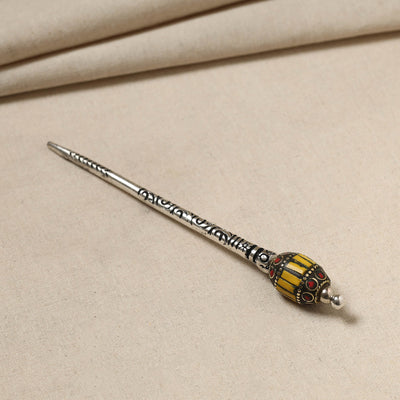 Antique Finish Oxidised German Silver Juda Stick
