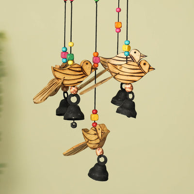 Bird - Hand Carved Khamhar Wood Jhoomar / Hanging