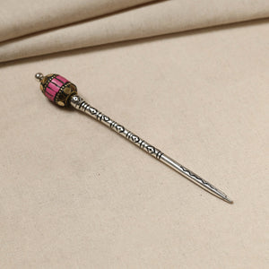 Antique Finish Oxidised German Silver Juda Stick