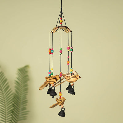 Bird - Hand Carved Khamhar Wood Jhoomar / Hanging
