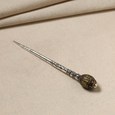 Antique Finish Oxidised German Silver Juda Stick