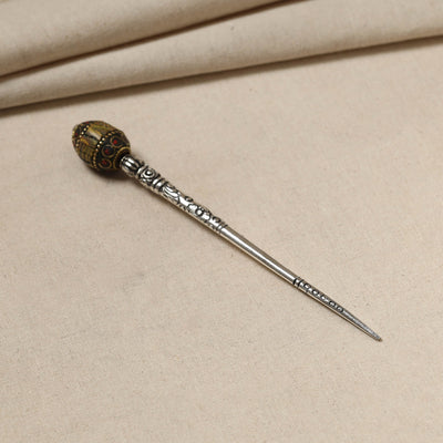 Antique Finish Oxidised German Silver Juda Stick