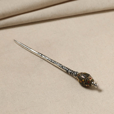 Antique Finish Oxidised German Silver Juda Stick
