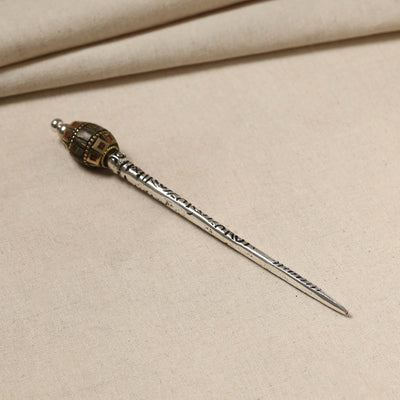 Antique Finish Oxidised German Silver Juda Stick