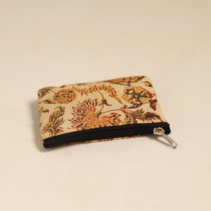 Beige - Handmade Quilted Cotton Coin Pouch 07