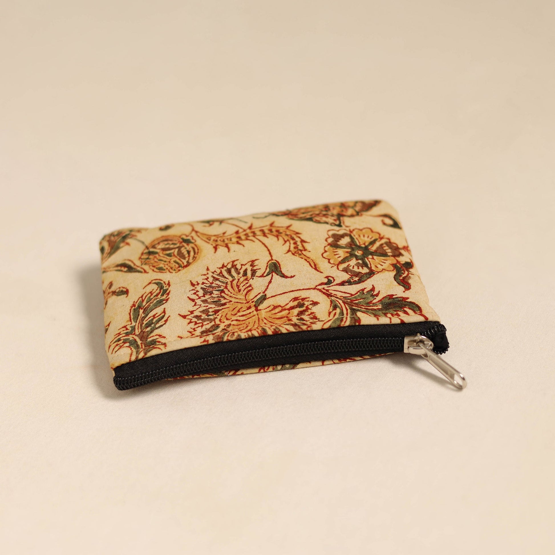 Beige - Handmade Quilted Cotton Coin Pouch 07