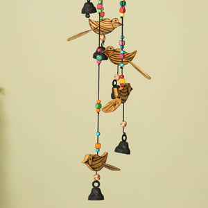 Bird - Hand Carved Khamhar Wood Jhoomar / Hanging
