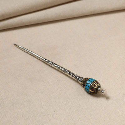 Antique Finish Oxidised German Silver Juda Stick