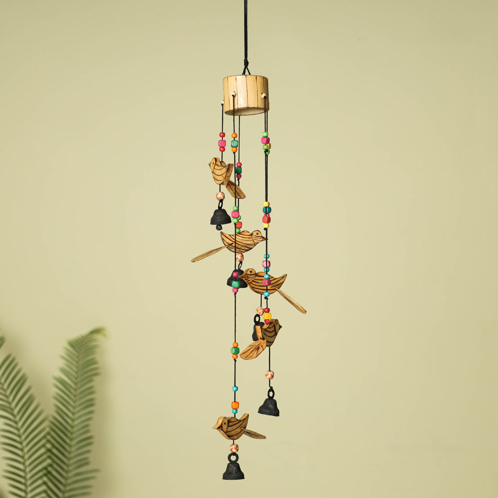 Bird - Hand Carved Khamhar Wood Jhoomar / Hanging