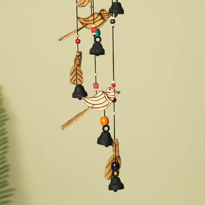 Bird - Handcarved Khamhar Wood Jhoomar / Hanging
