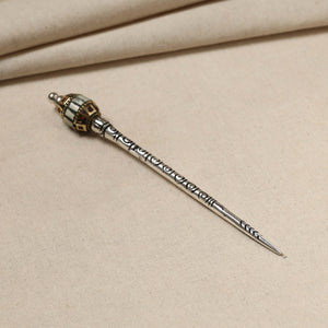 Antique Finish Oxidised German Silver Juda Stick