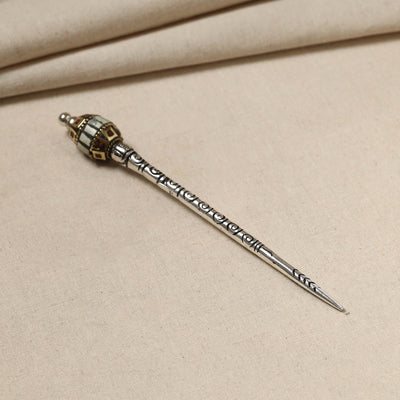 Antique Finish Oxidised German Silver Juda Stick