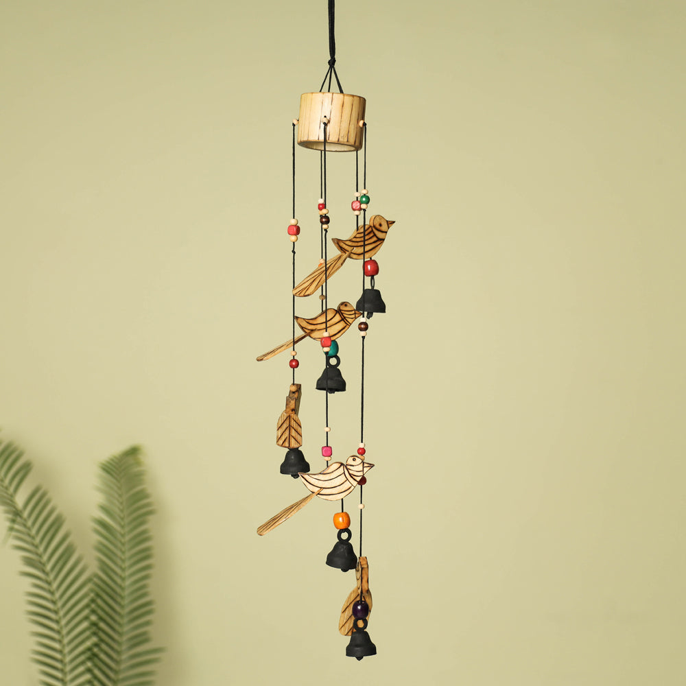 Bird - Handcarved Khamhar Wood Jhoomar / Hanging