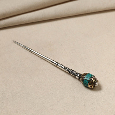 Antique Finish Oxidised German Silver Juda Stick