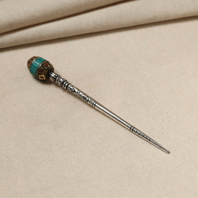 Antique Finish Oxidised German Silver Juda Stick