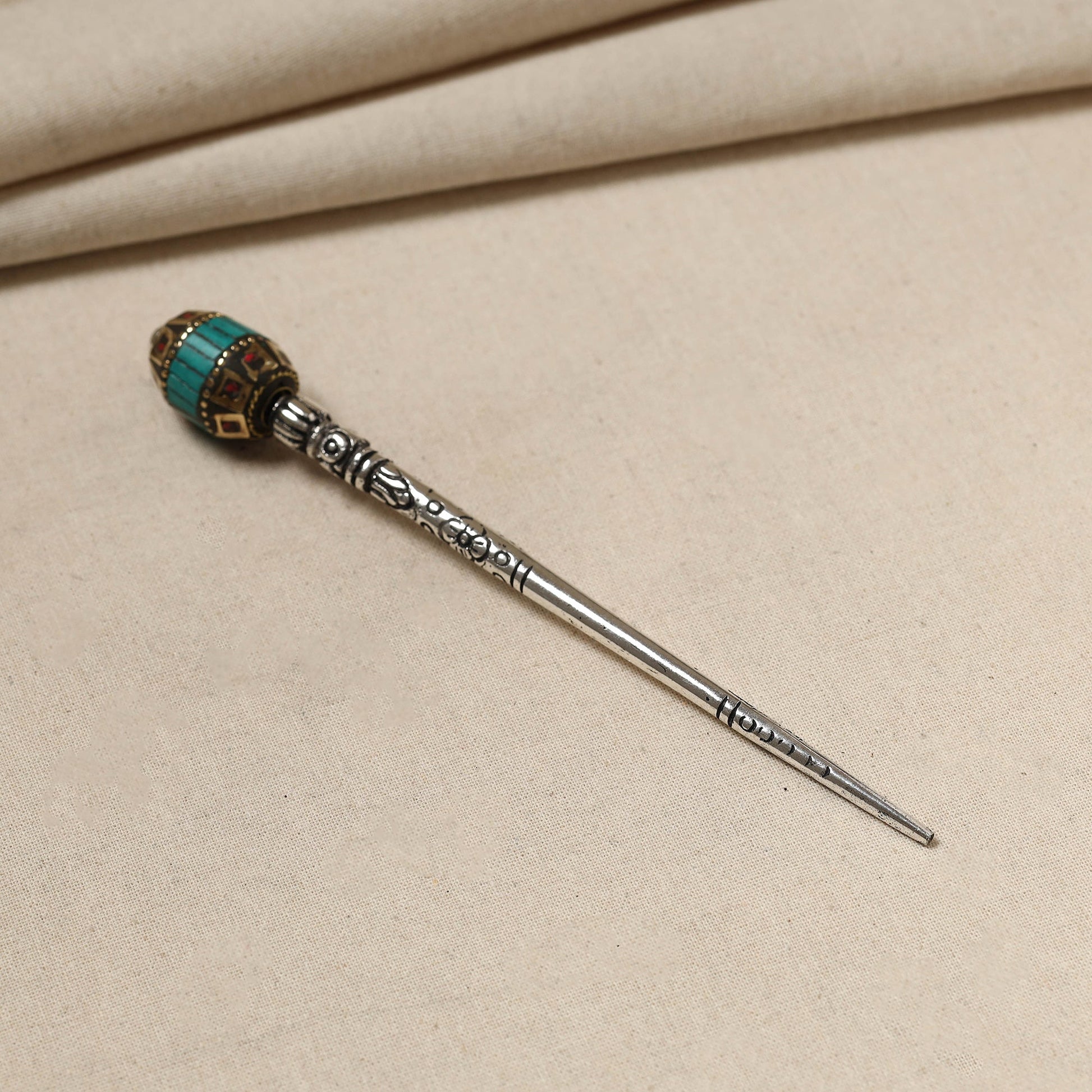 Antique Finish Oxidised German Silver Juda Stick