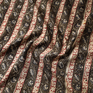 Brown - Kalamkari Block Printed Cotton Fabric