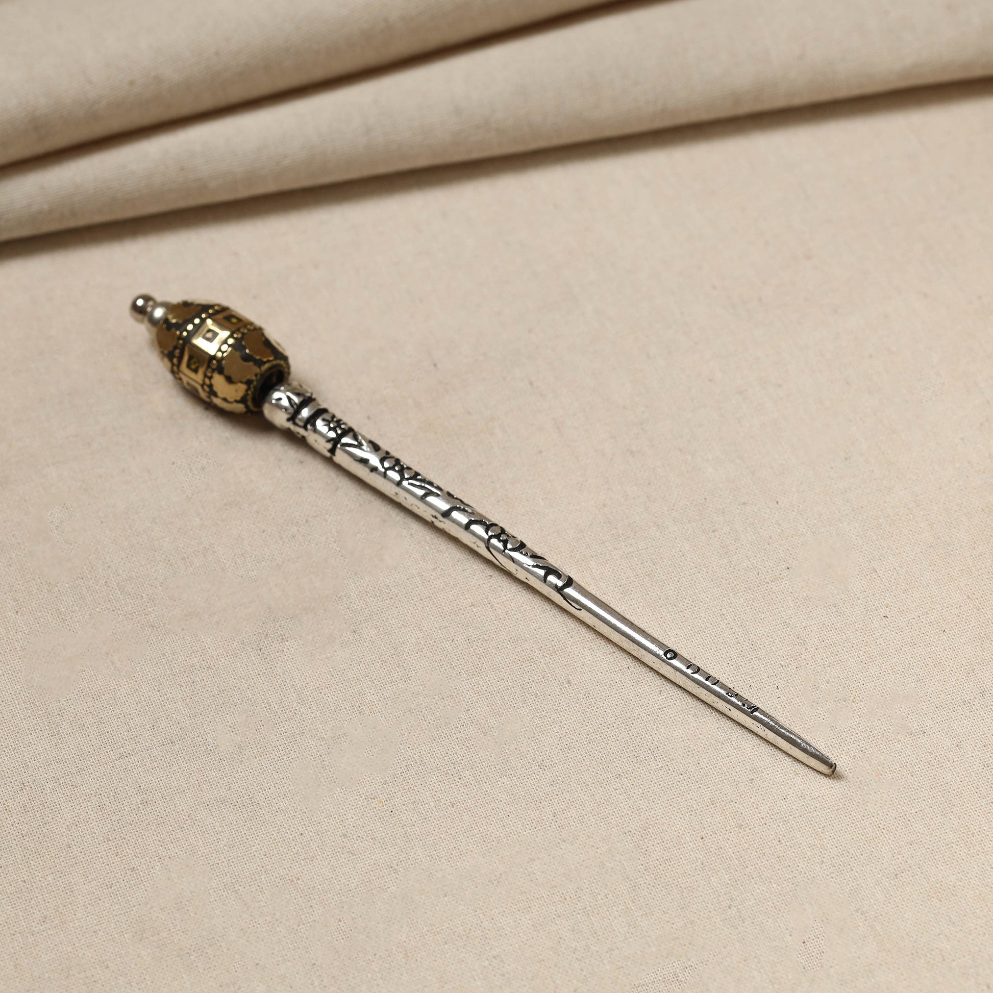 Antique Finish Oxidised German Silver Juda Stick