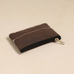 Brown - Handmade Quilted Cotton Coin Pouch 10