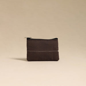 Brown - Handmade Quilted Cotton Coin Pouch 10