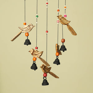 Bird - Hand Carved Khamhar Wood Jhoomar / Hanging