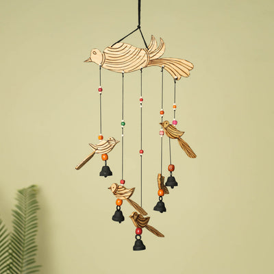 Bird - Hand Carved Khamhar Wood Jhoomar / Hanging