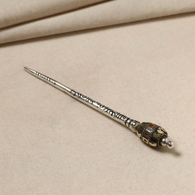Antique Finish Oxidised German Silver Juda Stick