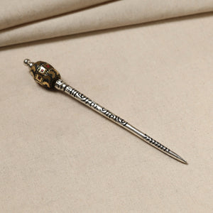 Antique Finish Oxidised German Silver Juda Stick