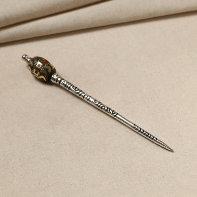 Antique Finish Oxidised German Silver Juda Stick