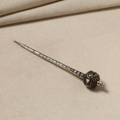 Antique Finish Oxidised German Silver Juda Stick
